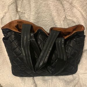 Black puffer purse